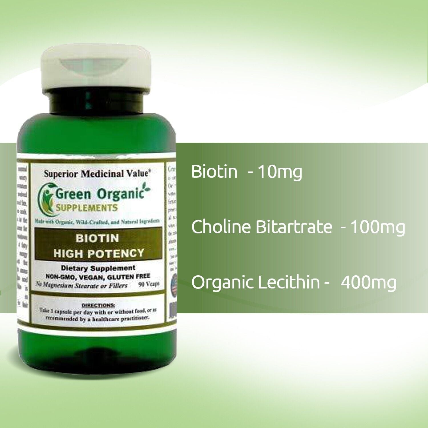 Green Organic Supplements' Biotin