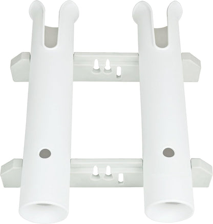 Wall Mounted Fishing Rod Holders Tubes Links Fishing Rod Holder Rack Rests (2-Pole-White)