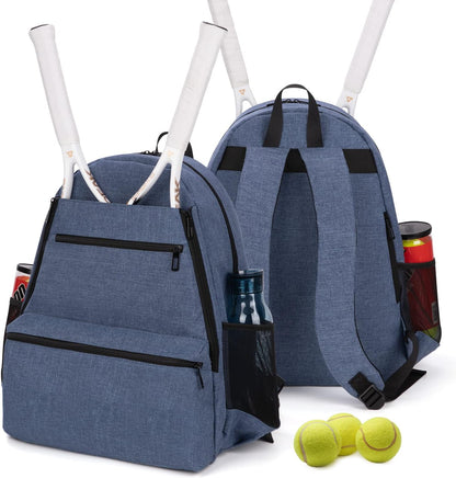 Tennis Bag Tennis Racquet Backpack with Shoes Storage Bag Holds 2 Rackets for Tennis Players as Tennis Gifts