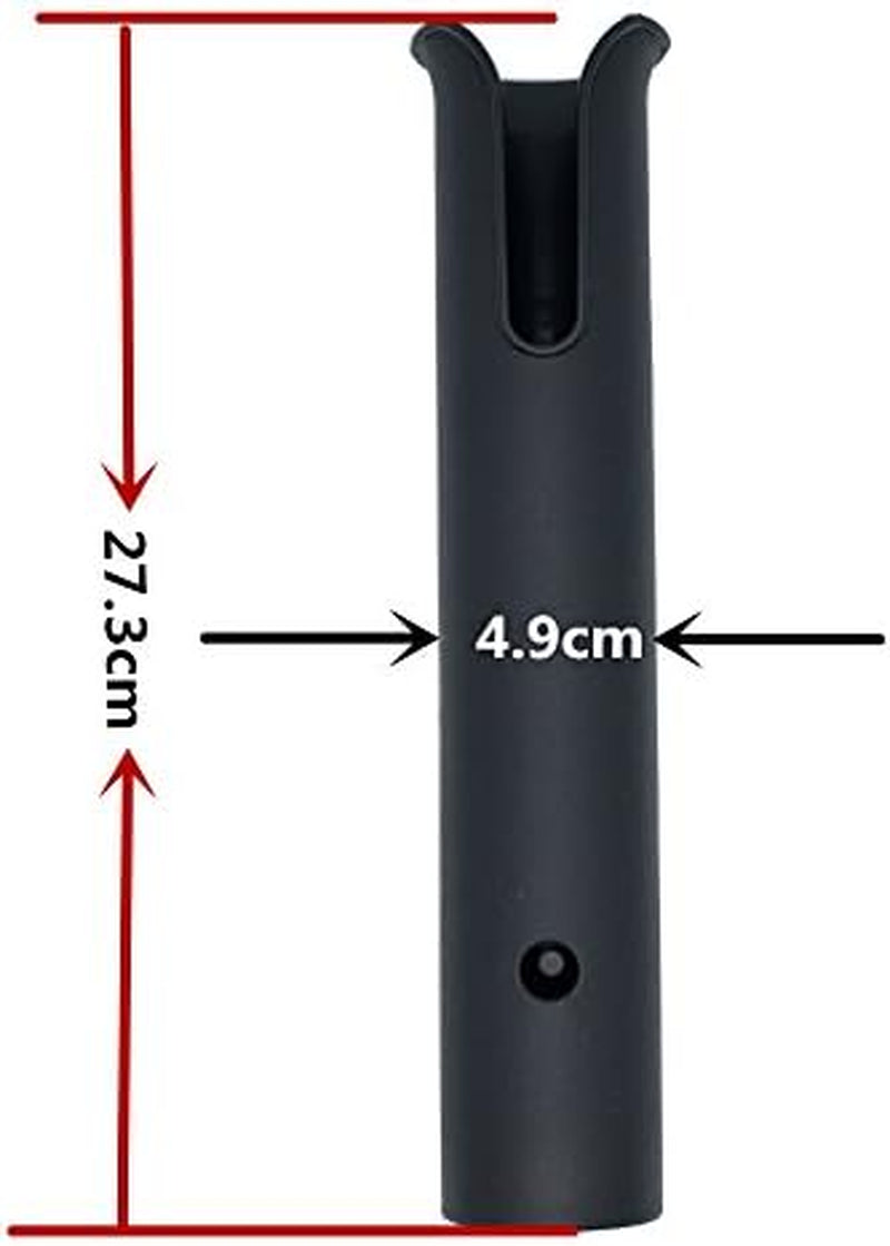 Wall Mounted Fishing Rod Holders Tubes Links Fishing Rod Holder Rack Rests (4-Pole-Black)