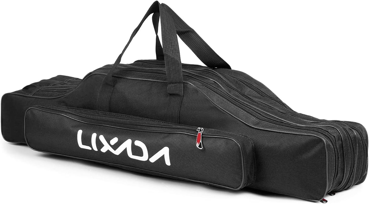 Fishing Rod Case - 3 Layers Oxford Bag, Portable Folding Carrier for Rods and Reels, Tackle Storage Travel Bag, 90Cm/120Cm/150Cm Optional