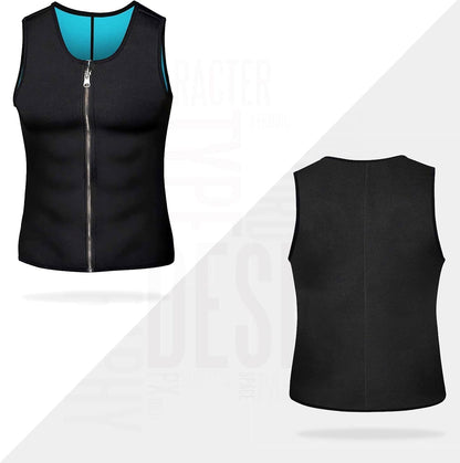 Men Sauna Vest Hot Sweat Waist Trainer Corset Neoprene Tank Top Shapewear Slimming Shirt Workout Suit