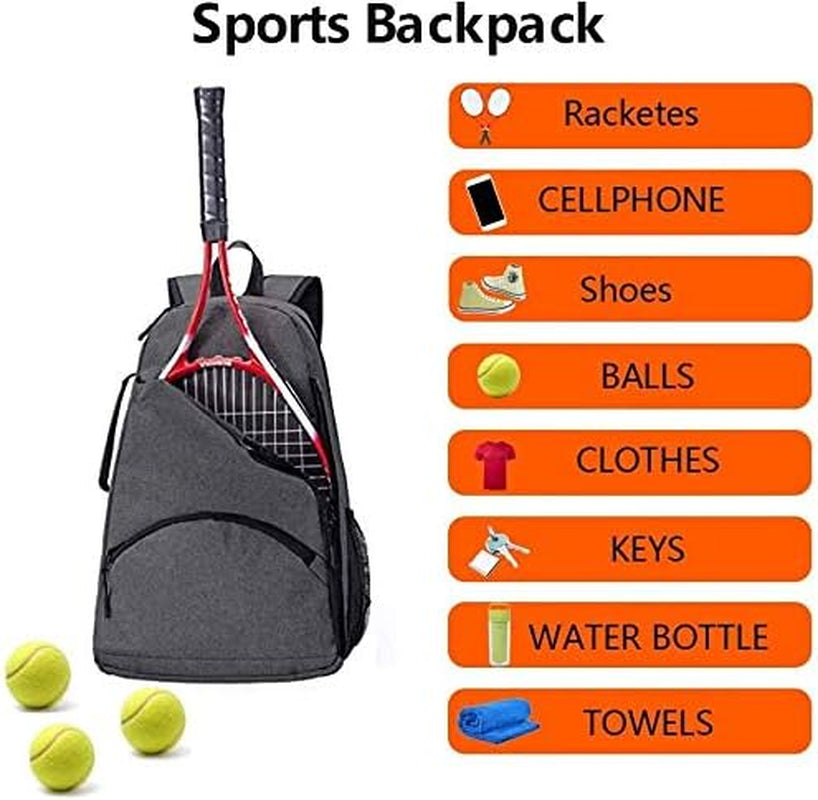 2 Raquet Tennis Bag,Tennis Bags for Men Women,Tennis Backpack,Durable Tennis Bookbag,Tennis Pickleball Bag,Tennis Bag Waterproof,Raquet Carrier for Balls, Pickleball Paddles, Badminton Rackets