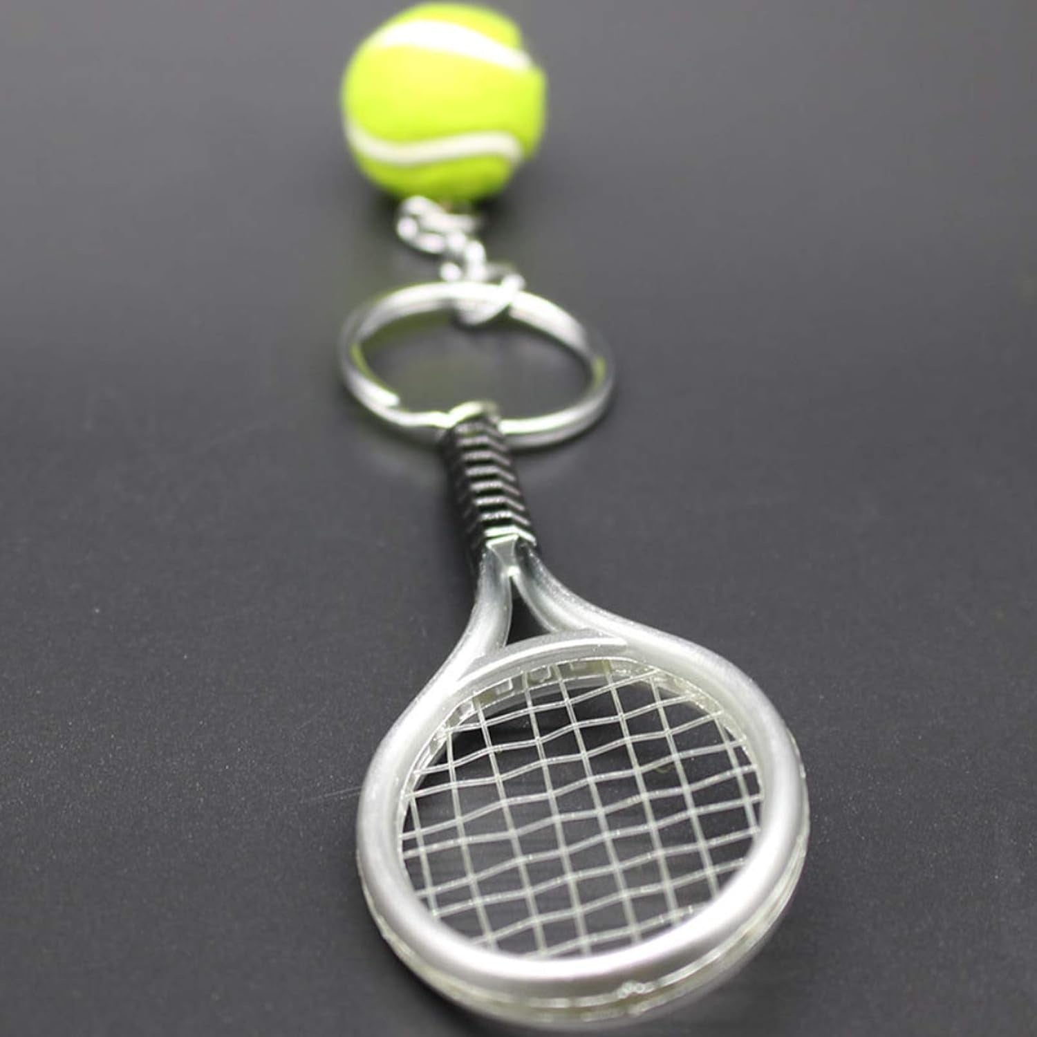 NA Tennis Keychain, Tennis Racquet Jewelry- Perfect Tennis Players, Tennis Coaches & Tennis Teams (Green)
