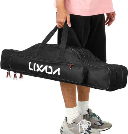 Fishing Rod Case - 3 Layers Oxford Bag, Portable Folding Carrier for Rods and Reels, Tackle Storage Travel Bag, 90Cm/120Cm/150Cm Optional