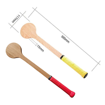 Tennis Racket Pointer Wooden Tennis Spoon Practice Batting Accurate Hitting Tennis Trainer Portable Tennis Practice Equipment
