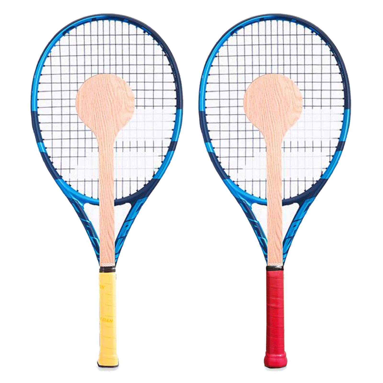 Tennis Racket Pointer Wooden Tennis Spoon Practice Batting Accurate Hitting Tennis Trainer Portable Tennis Practice Equipment